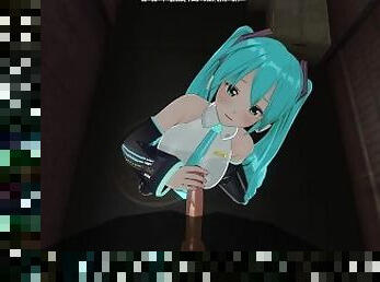 3D HENTAI POV Hatsune Miku Jerking Your Cock