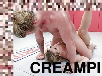 Vs Intense Mixed Wrestling Match Ends In A Creampie With Candice Dare And Leo Pumphouse