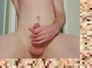 Young twink riding and cumming