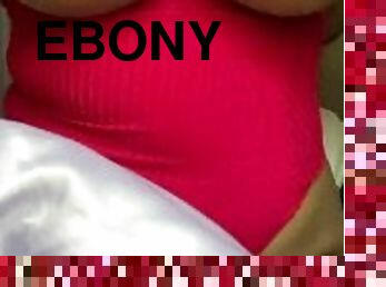 College ebony in red pillow humping