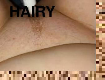 hairy bbw teases clit