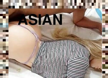 asiatisk, far, fisse-pussy, anal, milf, teenager, japans, creampie, trusser, første-gang