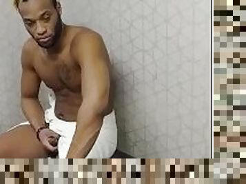 Bear catches guy jerking off in the locker room
