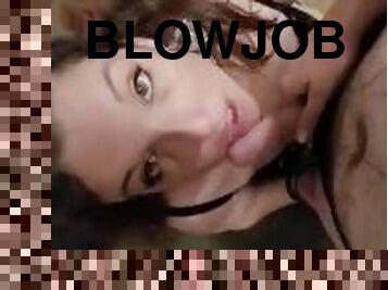 P.O.V. deepthroat blow job