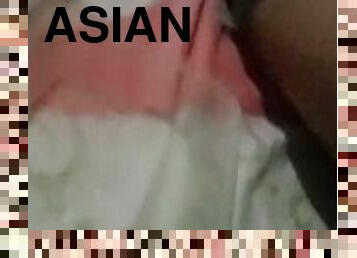 asiatisk, masturbation, amatör, mogen, cumshot, gigantisk-kuk, avrunkning, creampie, ensam, kuk