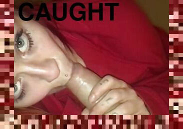 Got caught sucking cock ????