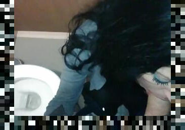 Public toilet blowjob