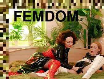 Femdom Fetish Pussy Play And Strap-on Video Mistress And Her Submissive Girl - Arya Grander