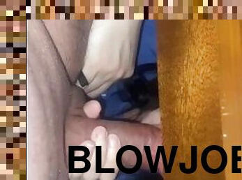 Feathered Blowjob Under The Kitchen Table
