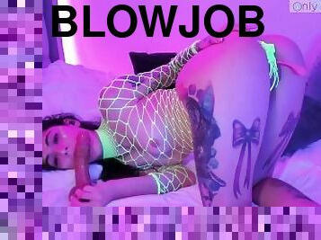 Gia_Baker Neon Doggy Blowjob