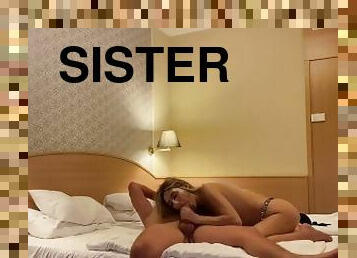 LITTLE STEPSISTER SEDUCED HER OLDER STEPBROTHER IN HOTEL