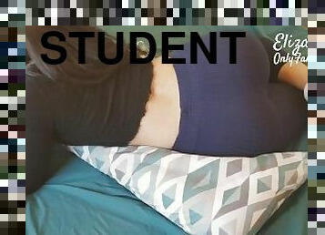 18 YEAR OLD STUDENT CAN'T RESIST RIDING COCK - Eliza Evans