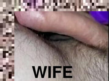 WIFE HELPS HUSBAND JERK OFF!!!