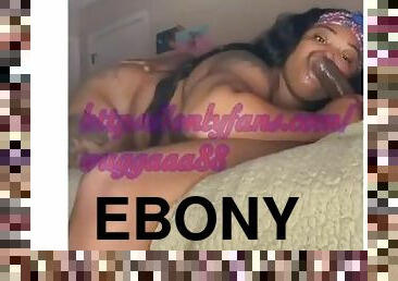 Ebony BBW Sucking Dick With Her Ass In The Air