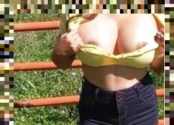 Hot Jade ready for fuck in front of farm ..