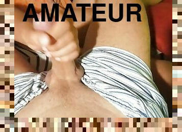 masturbation, amateur, énorme-bite, gay, branlette, secousses, point-de-vue, européenne, euro, rasé