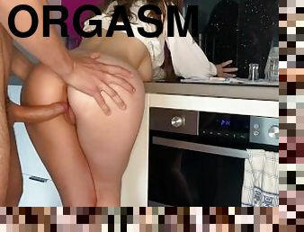 She had an orgasm in the kitchen for her birthday