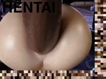 groß-titten, anal-sex, junge, schwer, anime, fantasie, hentai, 3d, titten, raue