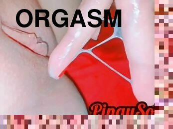 Pink pussy CREAMY orgasm CUM (malagkit na katas sa daliri)