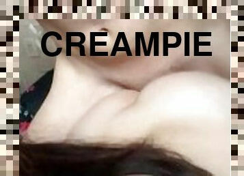 pussy, amatør, babes, creampie, pov, cum, våt