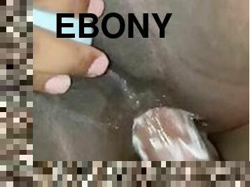 Creamy ebony anal pounding