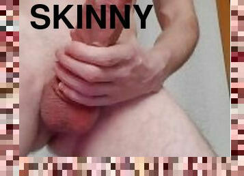 svær, onani, skinny, cumshot, stor-pikk, tenåring, handjob, runking, cum, kåt