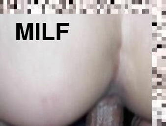 amatör, blandade-raser, milf, hardcore, hemmagjord, mamma, par, rumpa, pov, mor