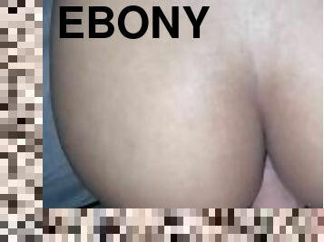 Big ebony booty gets fucked hard from the back