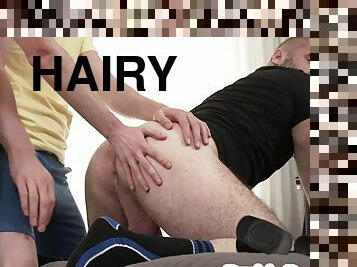 pappa, hårete, skinny, anal, blowjob, homofil, trekant, far, twink