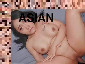 Covered Gorgeous Asians Face with Spunk