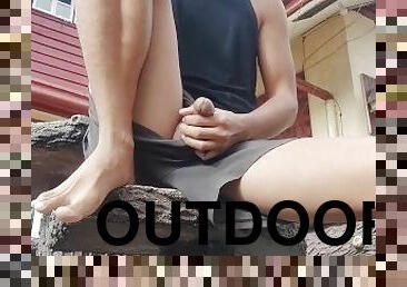 Nice view with outdoor masturbation