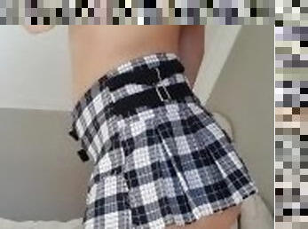 colegiala-schoolgirl, amateur, adolescente, cachonda, bailando, perfecto, pequeñita, fetichista, a-solas, tetitas