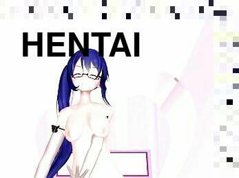 HENTAI UNDRESS NUDE GLASSES GIRL VIRTUAL YOUTUBER ???? BLUE HAIR COLOR EDIT SMIXIX