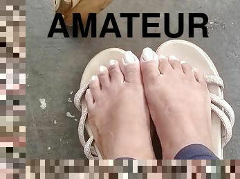 Feet in the street