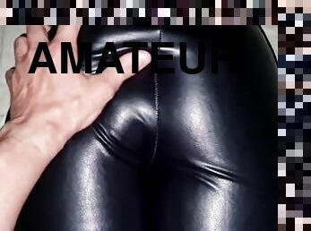 masturbation, amatör, tonåring, pov, trosor, tight, fetisch, latex, vått, läder