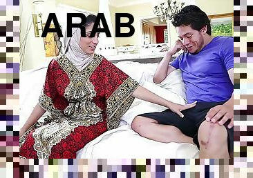 Arabic Chick Tastes White Cock With Nadia Ali