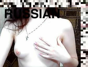 росіянка, веб-камера, дражнити