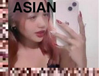 asiatique, masturbation, orgasme, orgie, chatte-pussy, giclée, ados, maison, ejaculation-interne, doigtage