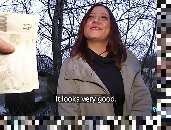POV outdoor hookup starring brunette girlfriend Maja - Maja Tolimb in cash for sex scene