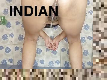 Desi Indian Bhabi Long Piss In Standing Doggy