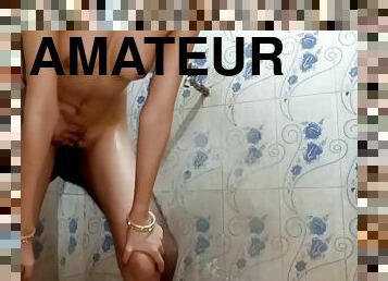 baignade, poilue, amateur, ados, indien, webcam, serrée, douche