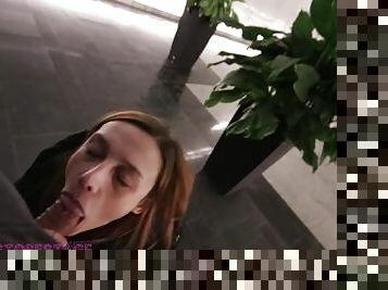 Public Blowjob In A Crowded Mall! GOT CAUGHT!