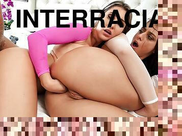 anal, pénis-grande, interracial, brinquedo, a-três, bolas