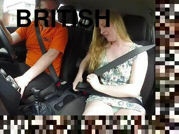 British student driver rides cock in public