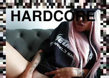 hardcore, kæreste-kvindlig