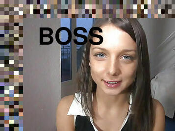 Gorgeus teen Foxi Di tempts by her boss