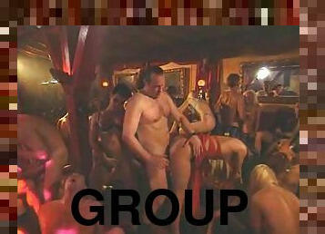 A lot of sluts getting fucked in every position at crazy club orgy