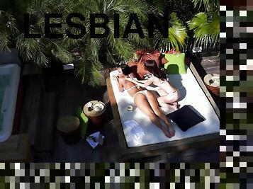 בחוץ, לסבית-lesbian, עיסוי, צעירה-18, זיונים, דרך-הפה, מדהימה