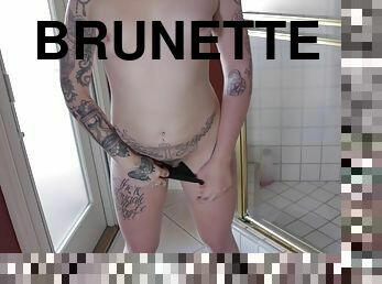 Young brunette Chloe Carter fucks her BF after shower