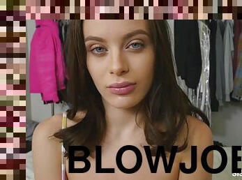 Gorgeous pornstar Lana Rhoades sucks and fucks in POV